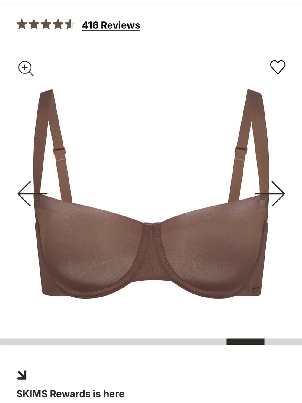 SKIMS Sculpting Seamless Underwire Bra in Cocoa Brown